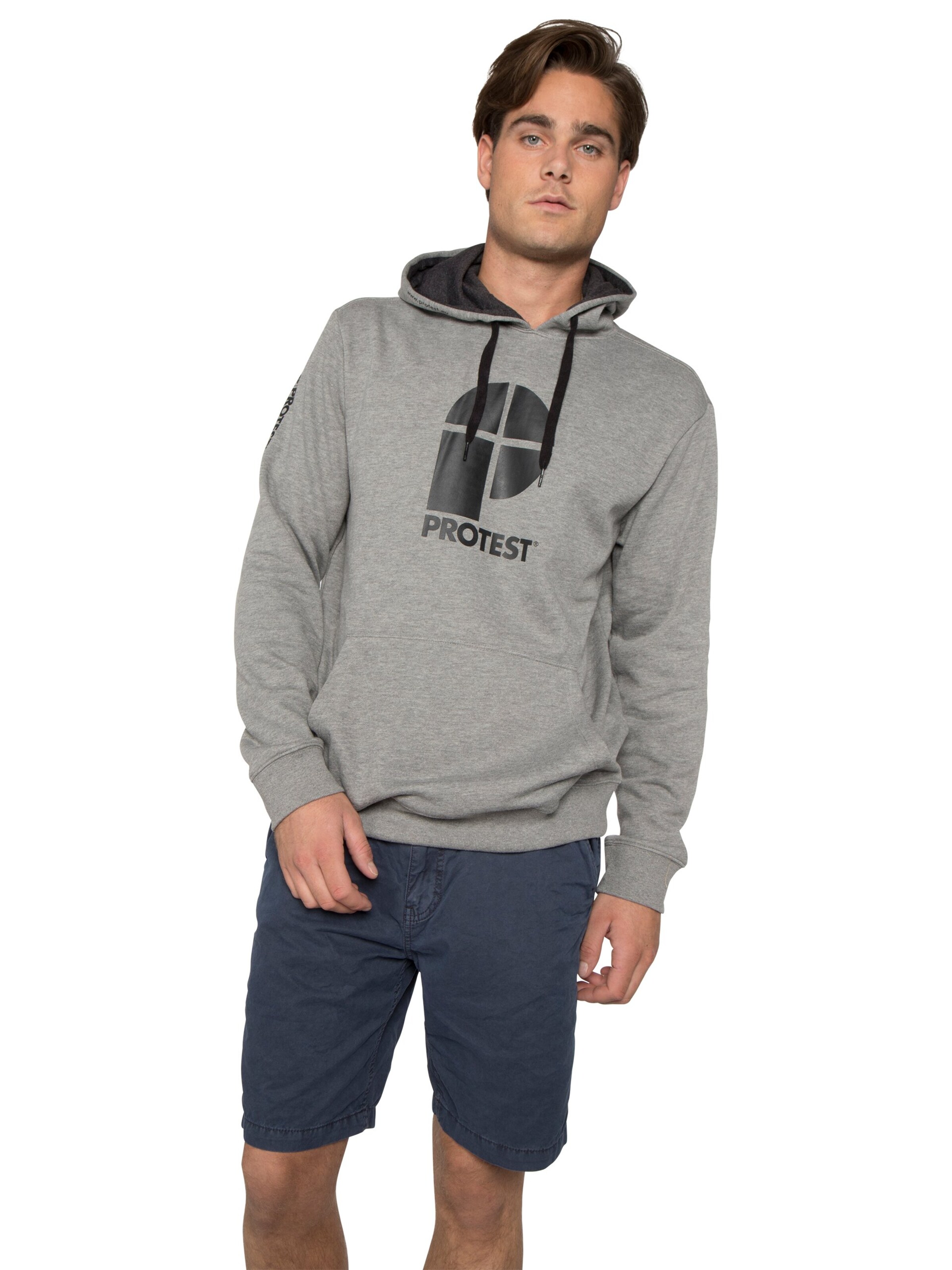 PROTEST Pullover 'CLASSIC LOGO HOODY'‌‌‌‌‌‌‌ in Grau: Vorderseite