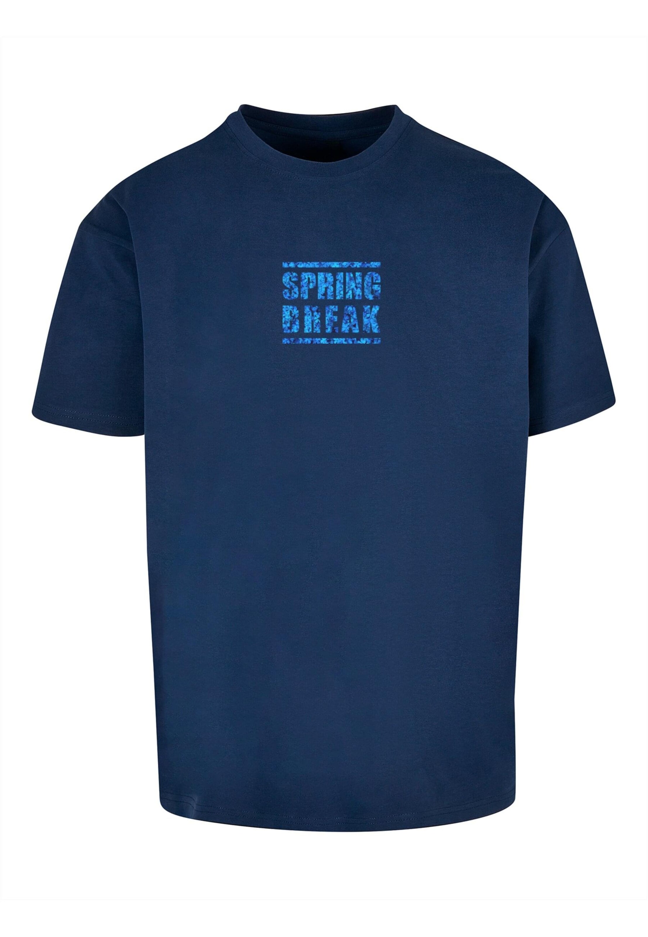 Merchcode T-Shirt 'Spring Break 2' in Blau: Vorderseite