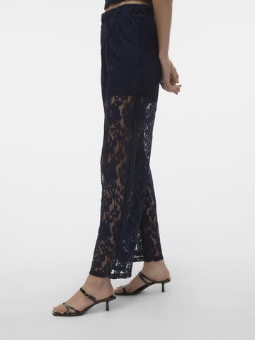 VERO MODA Wide leg Broek in Blauw