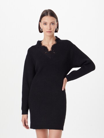 ABOUT YOU Knitted dress in Black: front