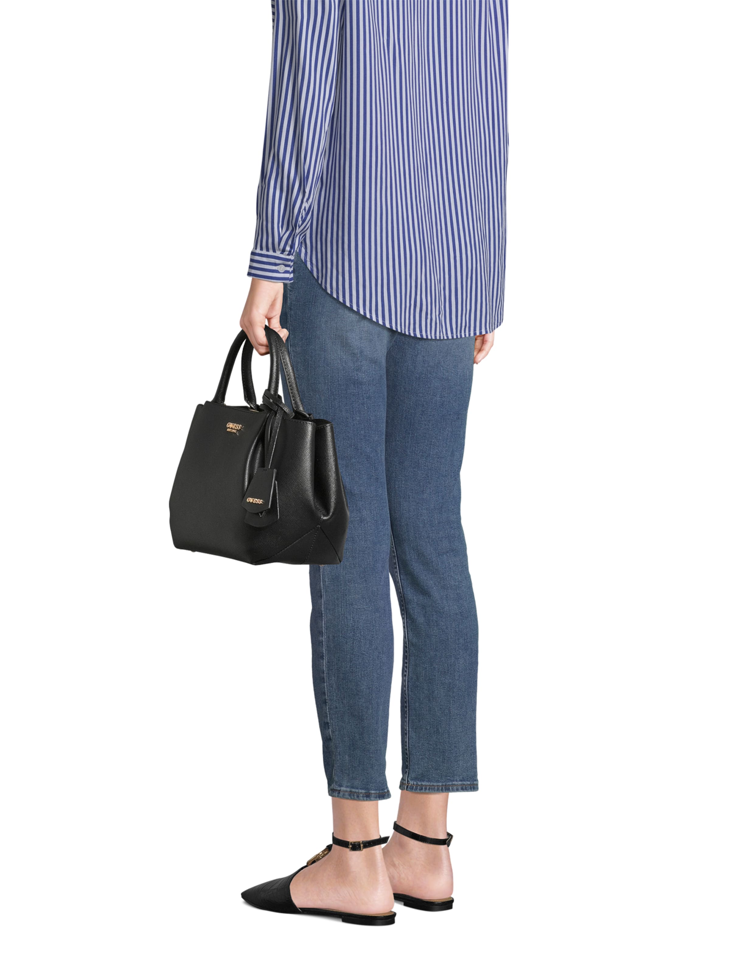 GUESS Handtasche 'Amorette' in Schwarz