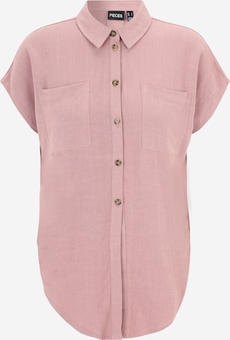 Pieces Petite Blouse 'VINSTY' in Pink: front