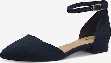 Ballerines à lanières Tamaris en marron : devant