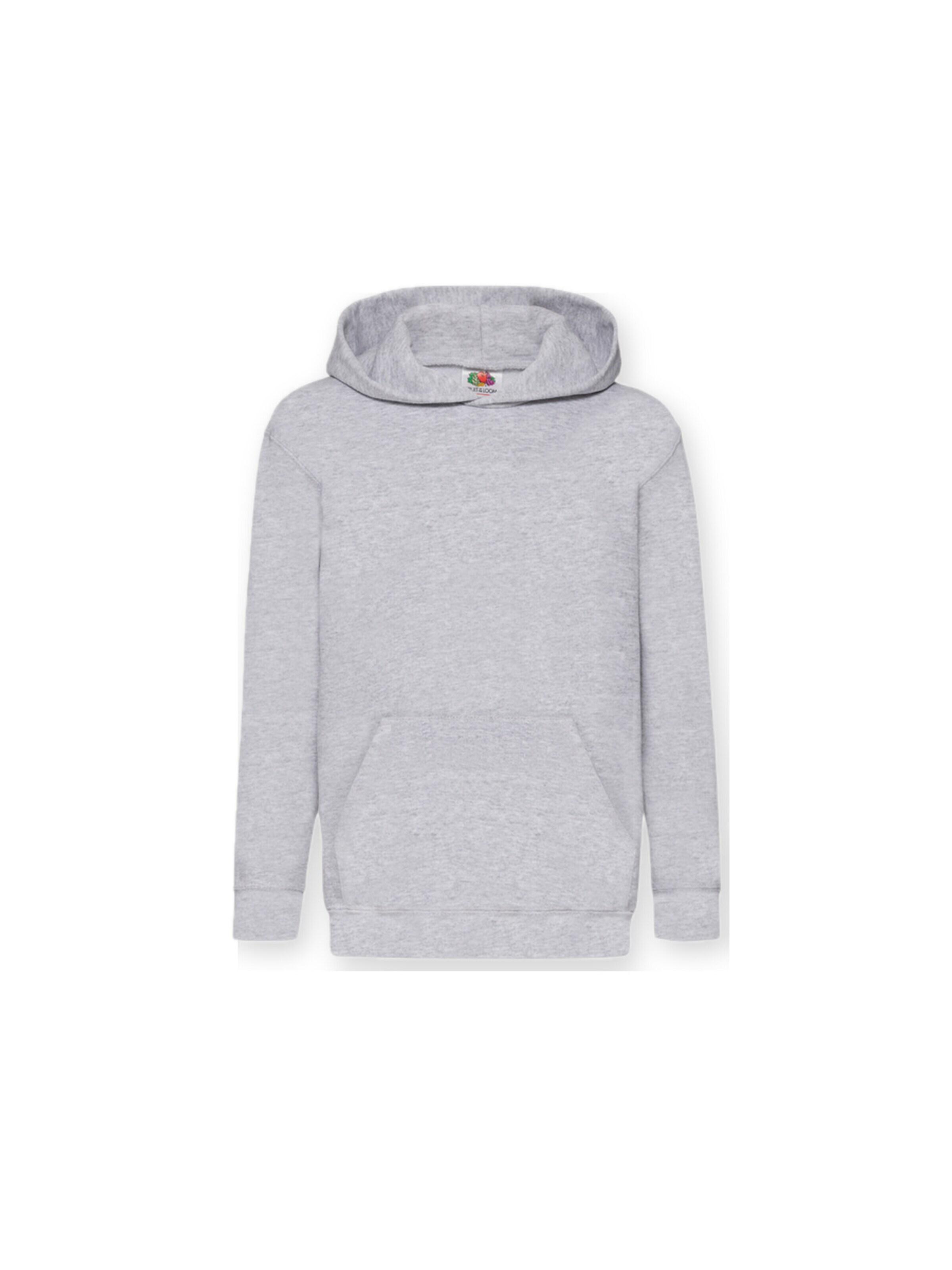 FRUIT OF THE LOOM Sweatshirt 'Hoodie for kids' in Grijs: voorkant