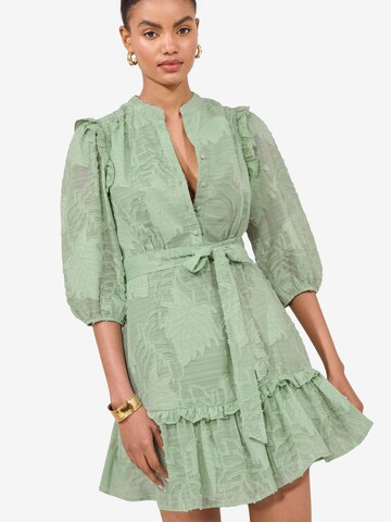 Lipsy Shirt Dress in Green: front