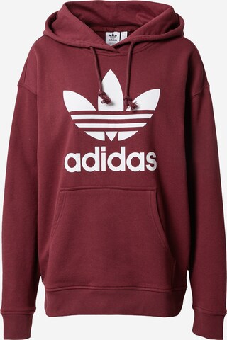 ADIDAS ORIGINALS Sweatshirt 'Trefoil' in Red: front