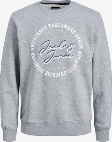 JACK & JONES Sweatshirt 'Stamp' in Grey: front