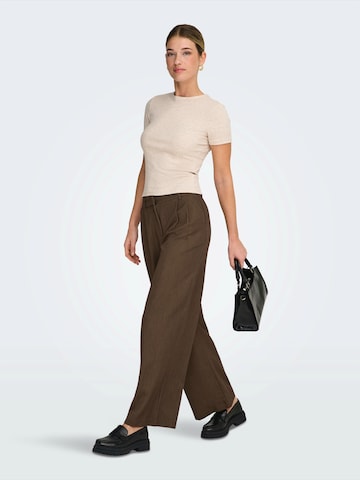 Loosefit Pantalon à pince 'ONLHATTIE' ONLY en marron