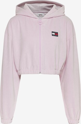 Tommy Jeans Sweatjacke in Pink: predná strana