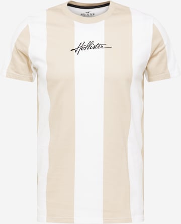 T-Shirt HOLLISTER en beige : devant