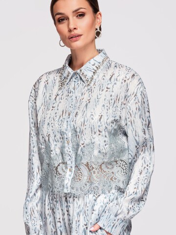 Camicia da donna di Ombre in blu: frontale