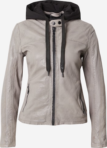 Ladies grey 2025 leather jacket