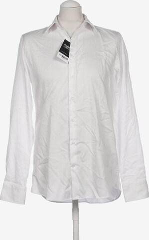 HECHTER PARIS Button Up Shirt in M in White: front