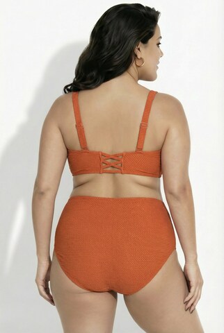 Ulla Popken Bustier Bikini in Orange