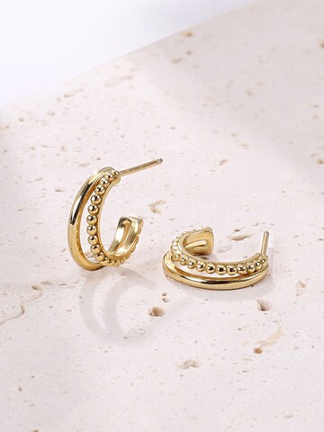 Hey Happiness Ohrringe 'Beaded Double' in Gold