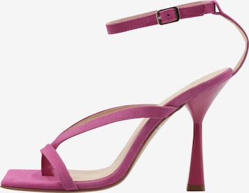 faina Strap Sandals in Pink: front