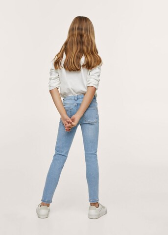 Skinny Jeans de la MANGO KIDS pe albastru