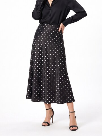 TorWeit Rok 'Women's Polka Dot Elastic Waist Maxi Skirt' in Zwart