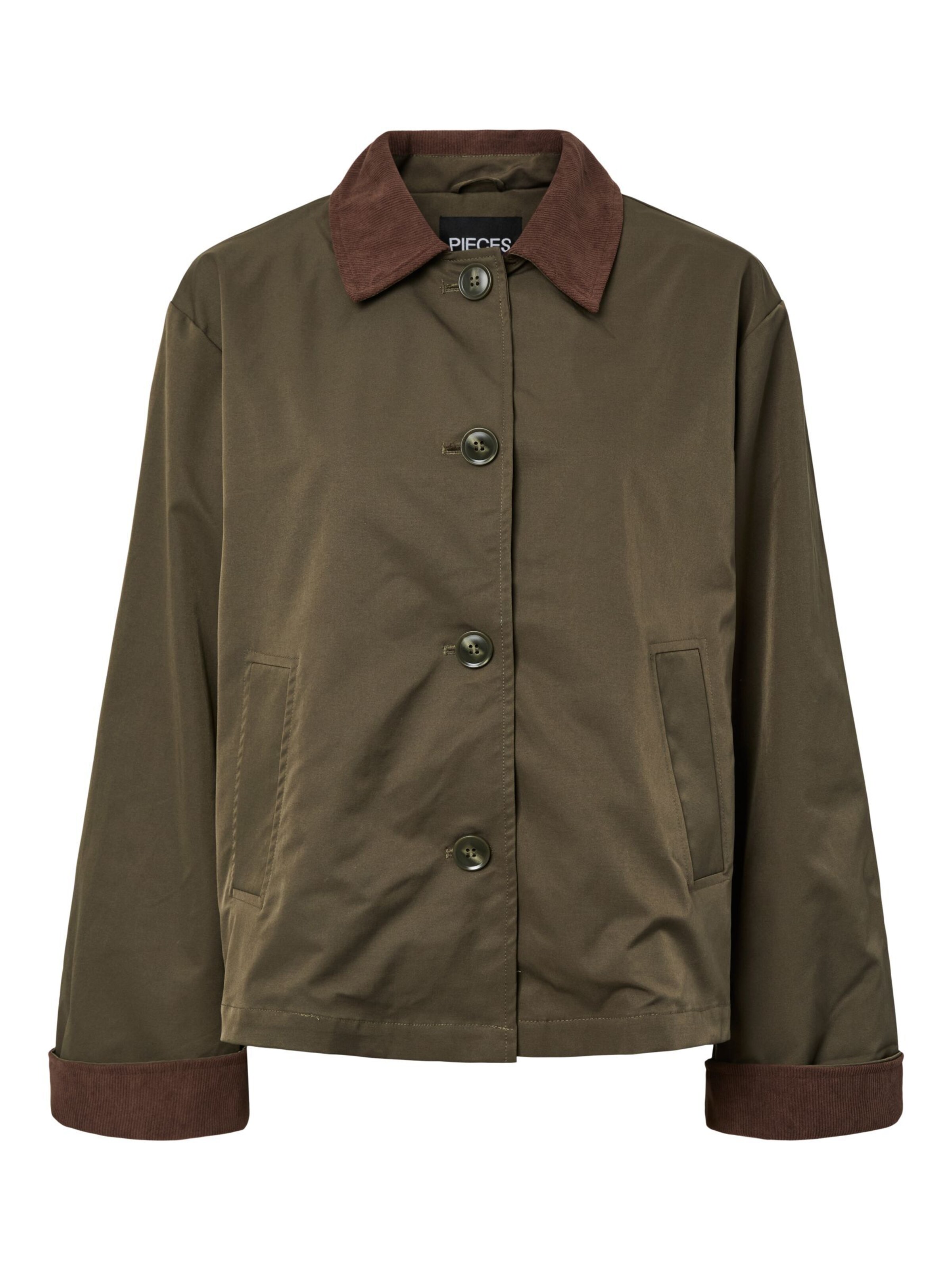 PIECES Jacke 'PCJorma' in Grün: Vorderseite