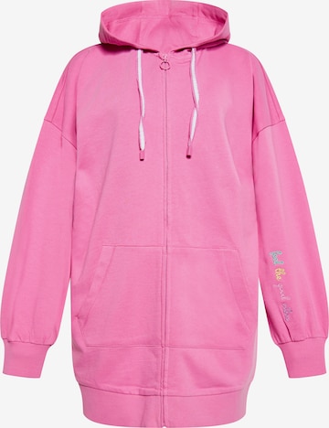 IZIA Sweatvest in Roze: voorkant