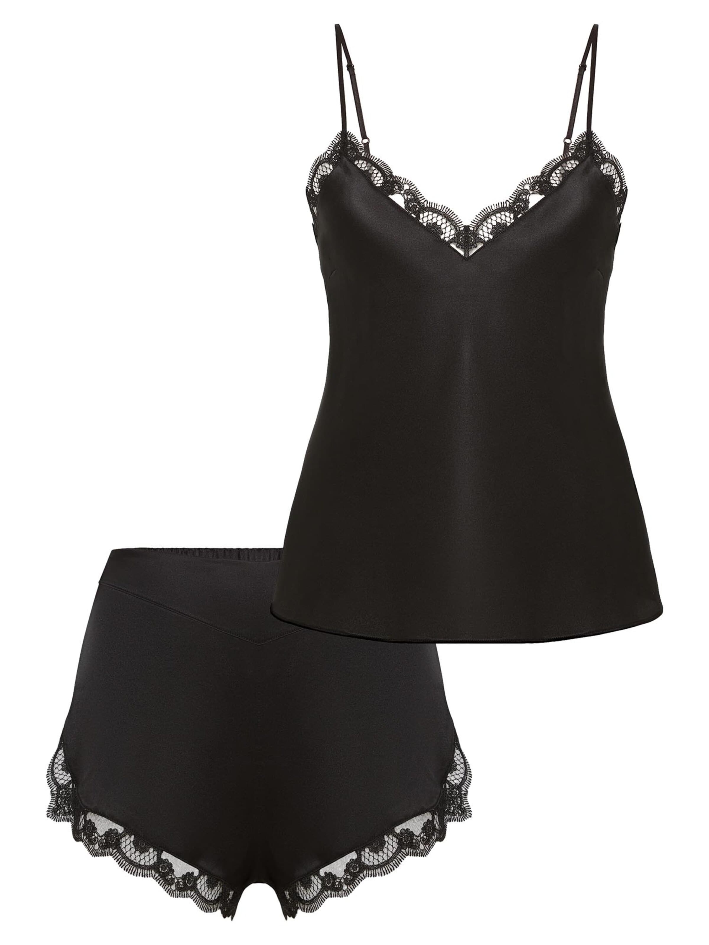 Simone Perele Pajama 'Love Me' in Black: front