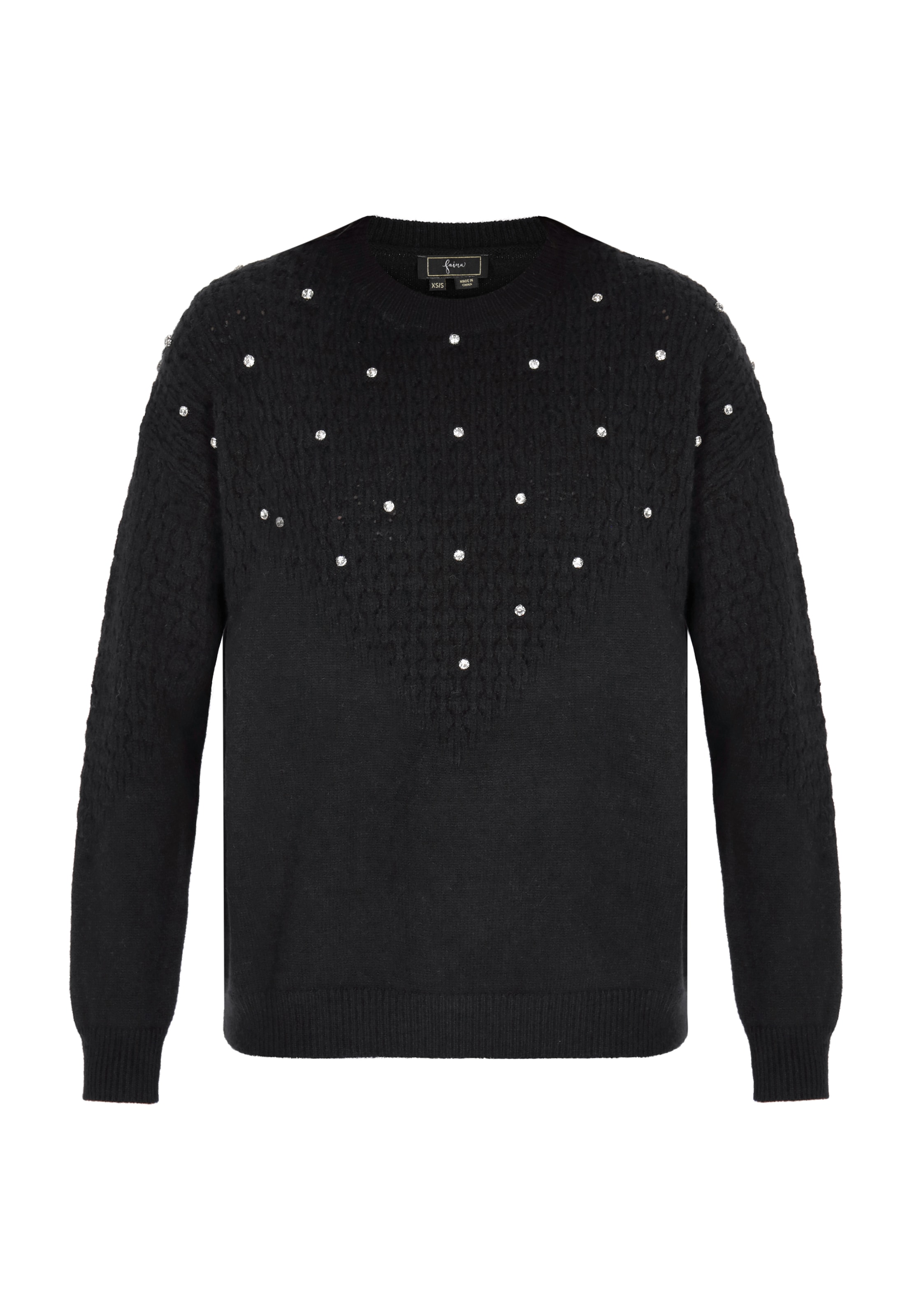 faina Pullover in Schwarz: Vorderseite