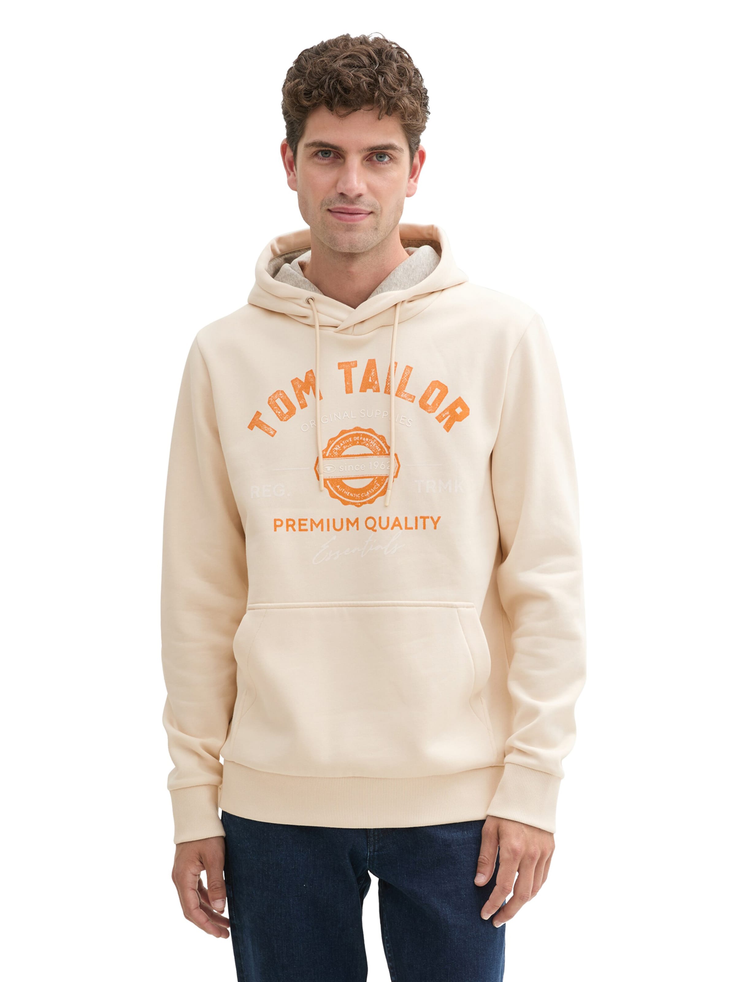 TOM TAILOR Sweatshirt in Brown: front