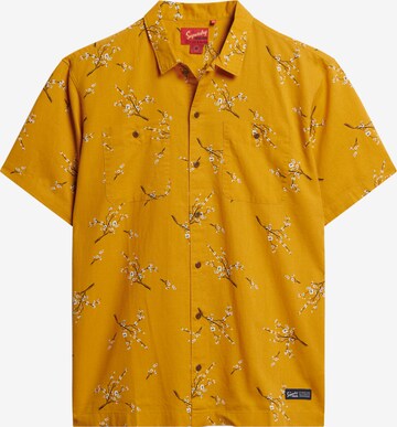 Superdry Regular fit Button Up Shirt in Orange: front