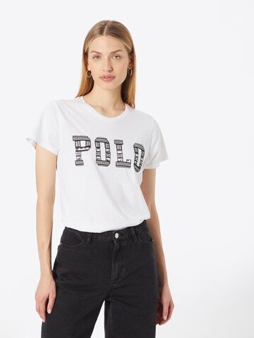 T-shirt Polo Ralph Lauren en blanc : devant