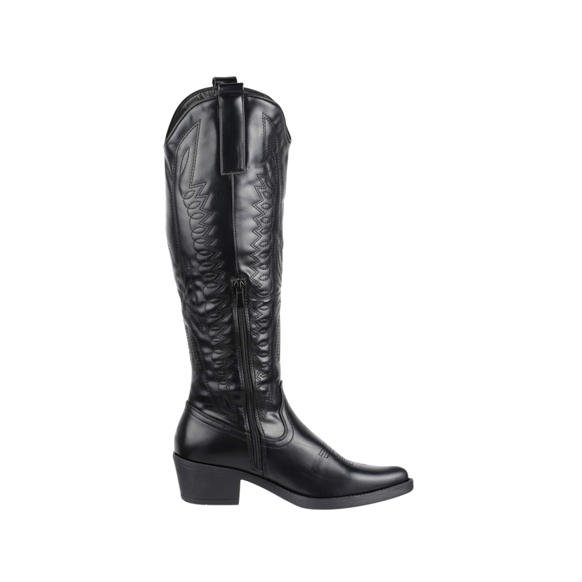 Bottes de cowboy Elara en noir