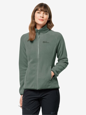 JACK WOLFSKIN Functionele fleece jas 'Moonrise' in Groen: voorkant