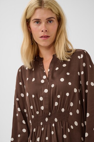 CULTURE Jurk 'Dotty Berna' in Bruin