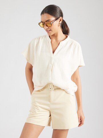 QS Blouse in Beige: voorkant