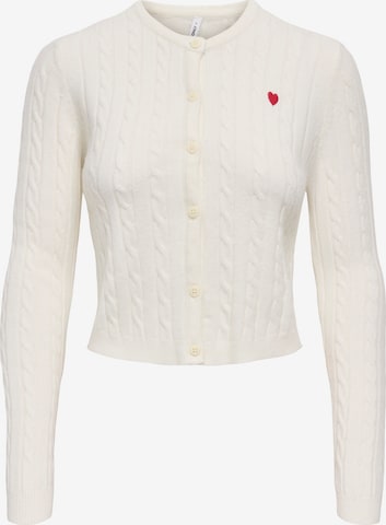 ONLY Strickjacke 'ONLKatia' in Weiß: Vorderseite