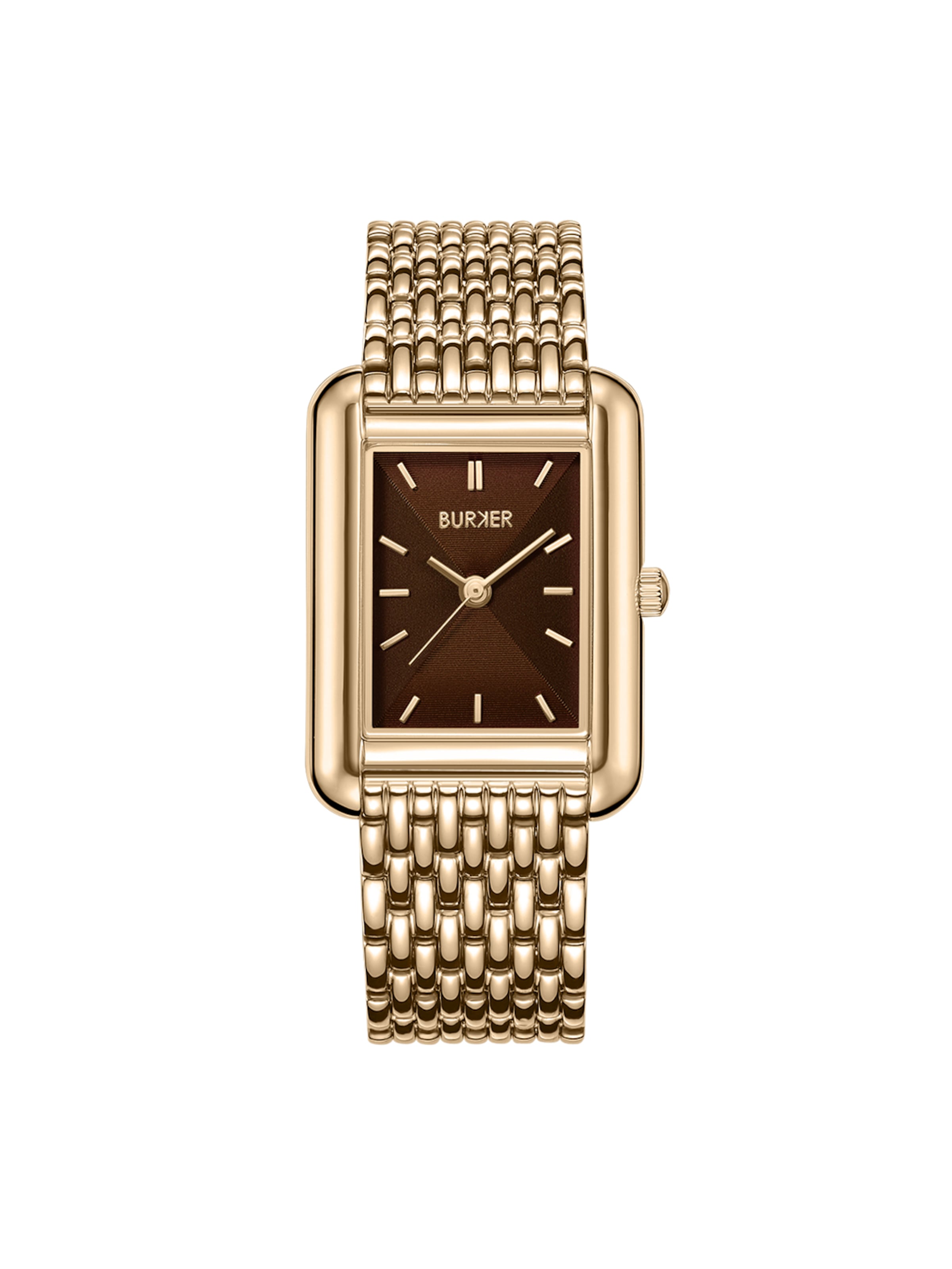 BURKER Watches Analoguhr 'Olivia Gold Brown'‌‌‌‌‌‌‌‌‌‌ in Gold: Vorderseite