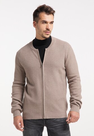 RAIDO Knit Cardigan in Beige: front