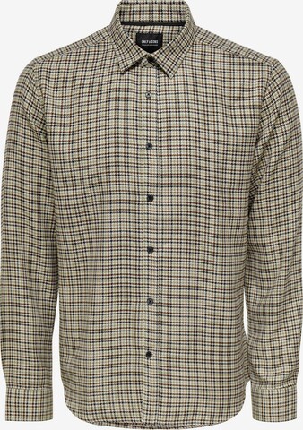 Coupe regular Chemise 'Tevin' Only & Sons en gris : devant