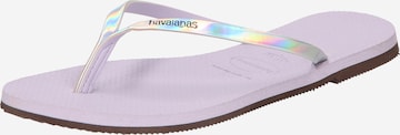 Flip-flops de la HAVAIANAS pe mov: față
