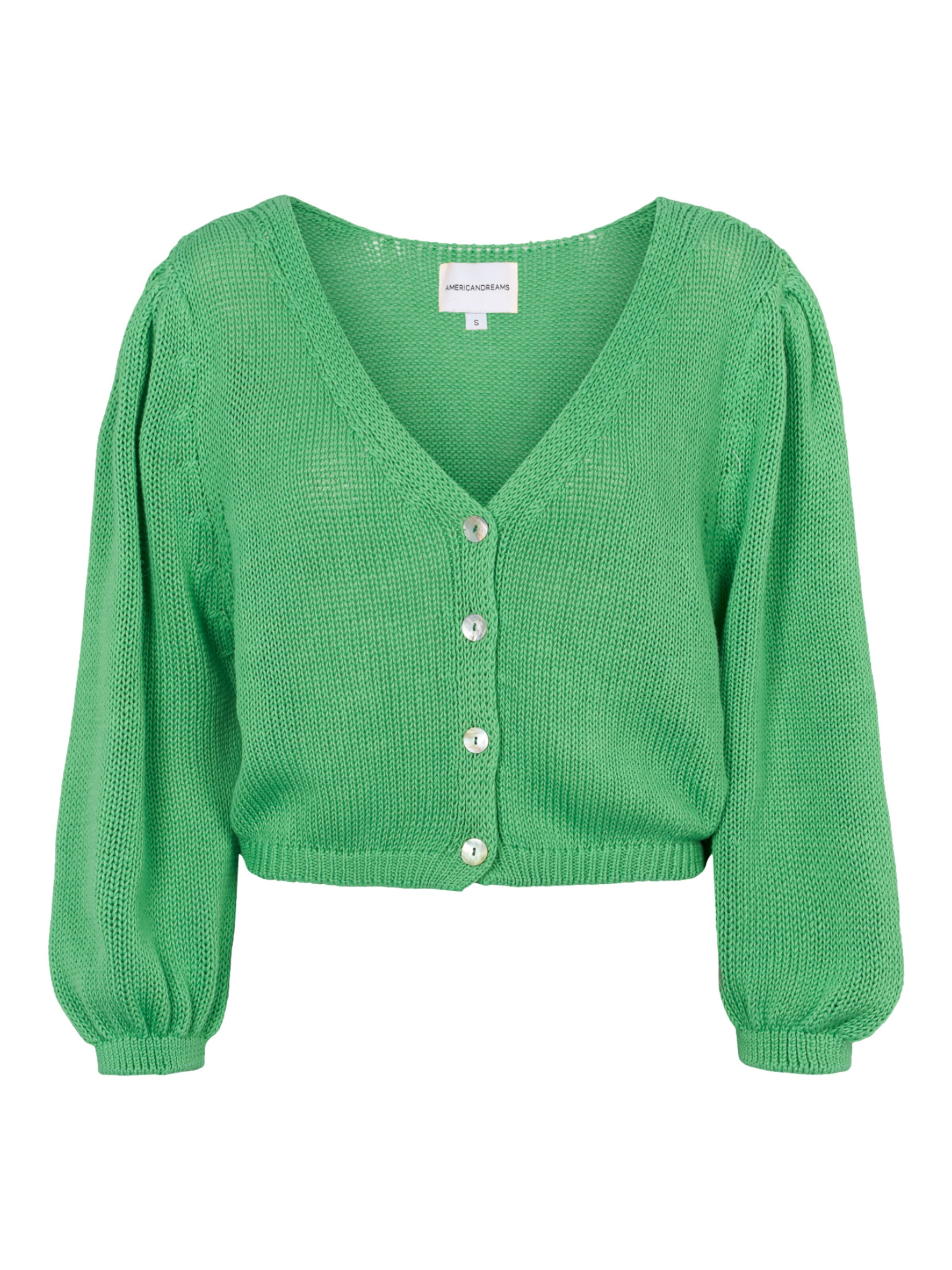 americandreams Knit cardigan 'Manda' in Green: front