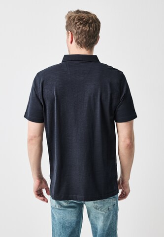 Street One MEN Slub Jersey Poloshirt in Blau