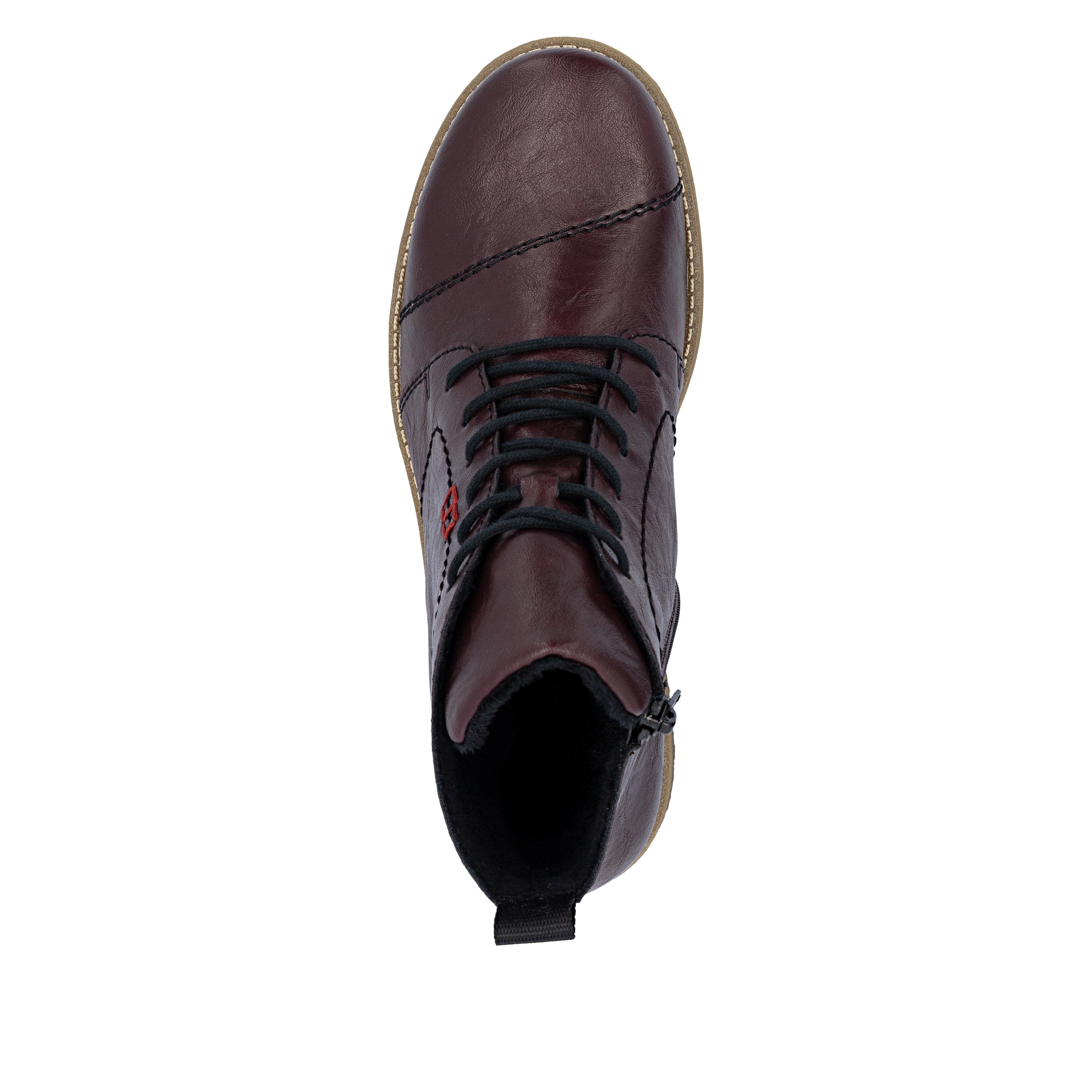 Bottines à lacets Rieker en rouge