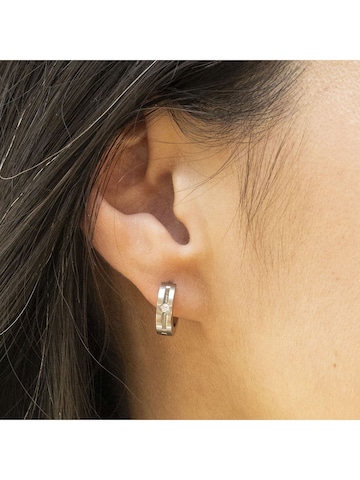 Boucles d'oreilles Zeeme en blanc : devant