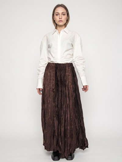 wild pony Skirt 'Falda larga satén arrugado marrón' in 36 in Brown, Item view