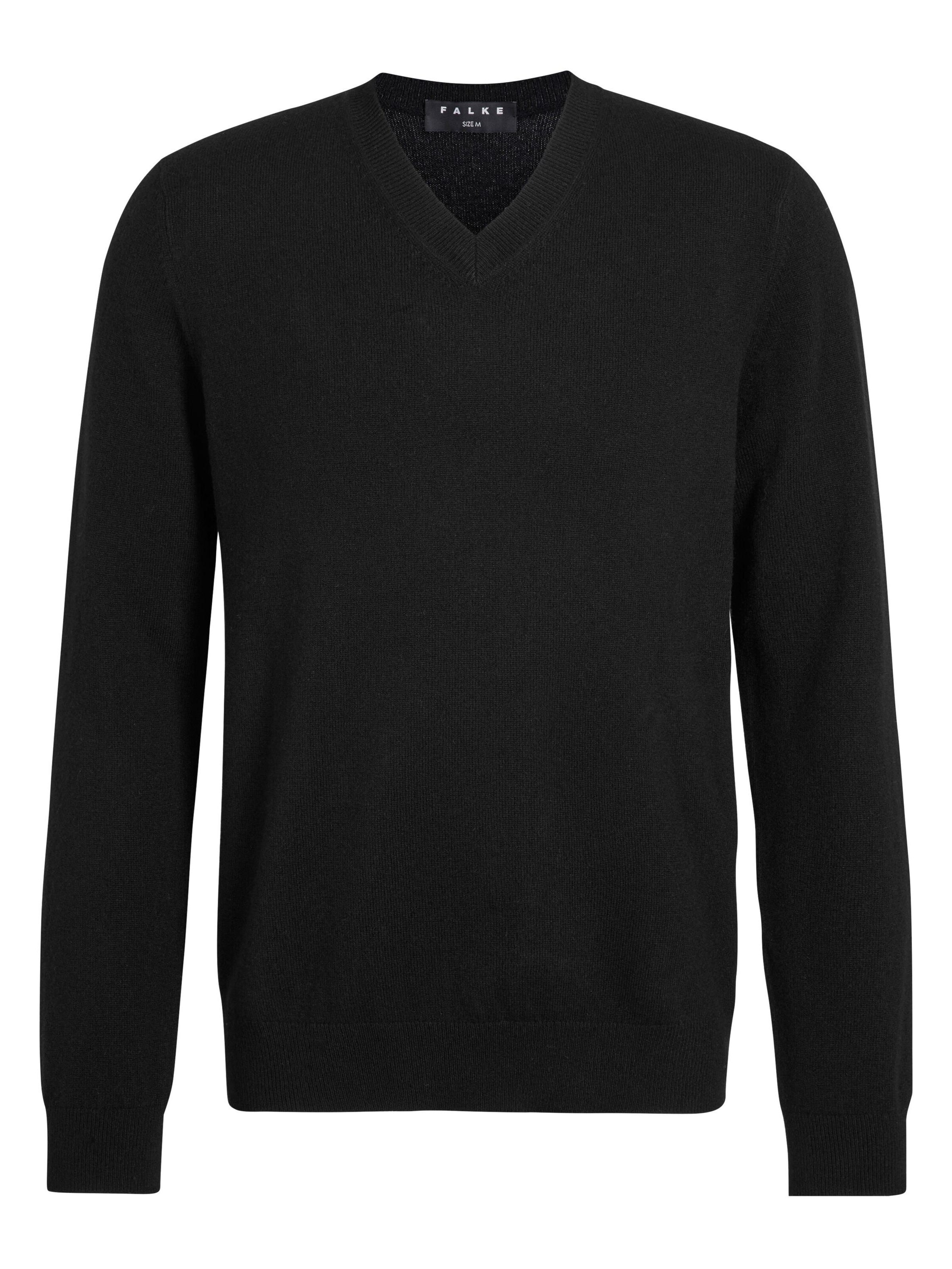 FALKE Sweater 'Pure Cashmere' in Black: front