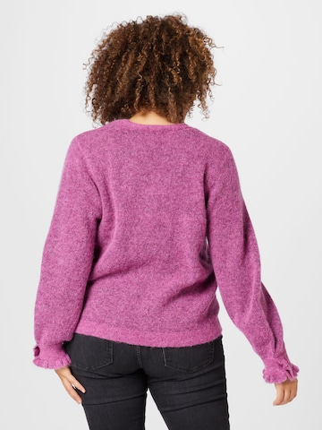 Selected Femme Curve Knit cardigan 'SIA JUMA' in Pink