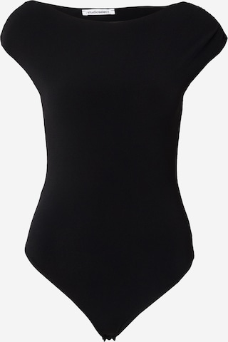 studioselect - Camisa body 'Lana' em preto: frente