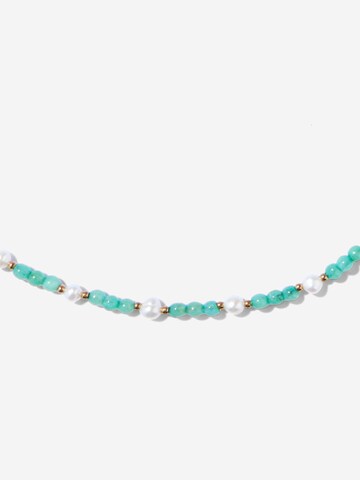 ØYRE Łańcuszek 'Turquoise Stone and Pearl Beaded' w kolorze niebieski