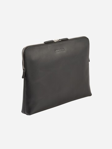 NEGOTIA Leather Laptop Bag 'Carry All 14''' in Black