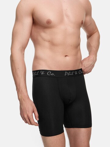 Phil & Co. Berlin - Calzoncillo boxer ' Long Boxer Briefs ' en negro