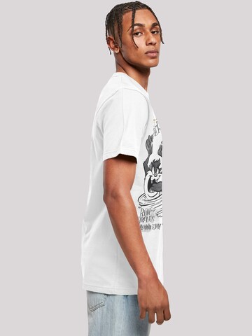 T-Shirt 'Looney Tunes Taz Energy Boost' F4NT4STIC en blanc